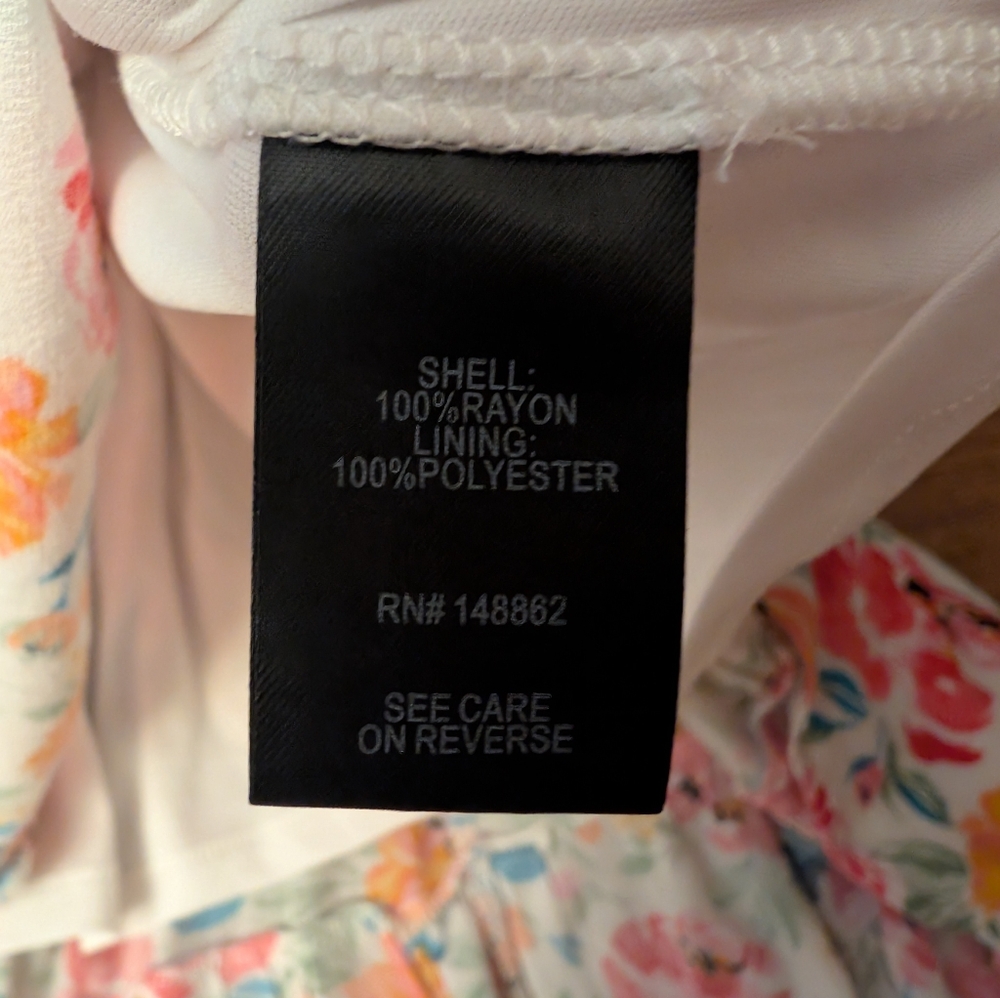 Torrid Ivory Floral Gauze Button Front Dress - Picture 4 of 7